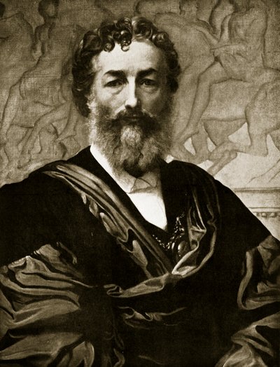 Selvportrett (lito) av Frederic (after) Leighton