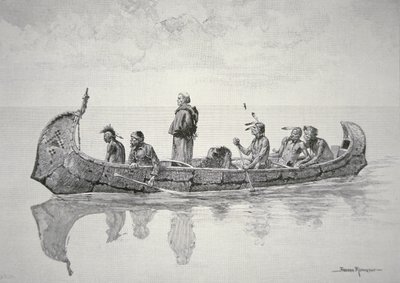 Misjonæren (litho) av Frederic (after) Remington