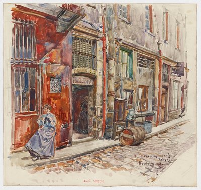 Inngang til trapp A i Marché des Enfants-Rouges av Frederic Anatole Houbron