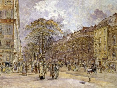 Italienernes boulevard, Paris av Frederic Anatole Houbron