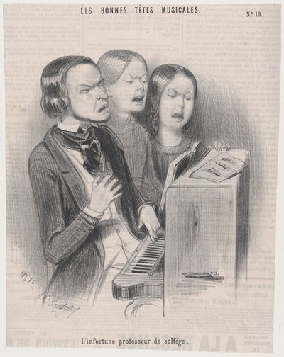 Den uheldige læreren i musikkteori, 1840., 1840. av Frederic Bouchot