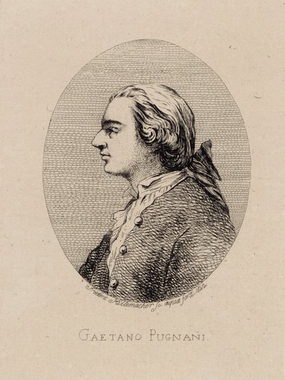 Portrett av fiolinisten og komponisten Gaetano Pugnani 1731-1798, 1842. av Frederic Desire Hillemacher