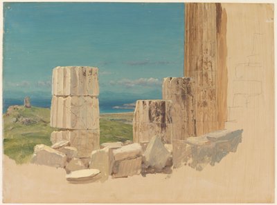 Ødelagte søyler, utsikt fra Parthenon av Frederic Edwin Church