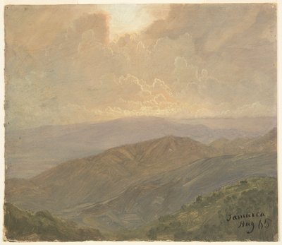 Skyet himmel, Jamaica av Frederic Edwin Church