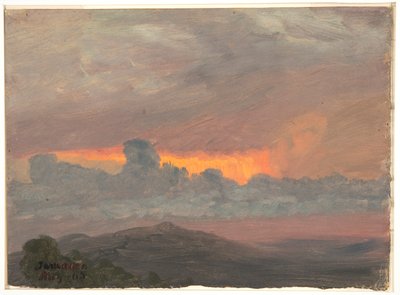 Skyet solnedgang, Jamaica av Frederic Edwin Church