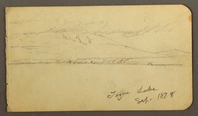 Tegning, Skydekket fjell Katahdin, 1878 av Frederic Edwin Church