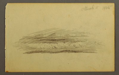 Tegning, Skybank, 1845 av Frederic Edwin Church