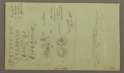 Tegning, Fasade av Parrelorium, 28. april 1868 av Frederic Edwin Church