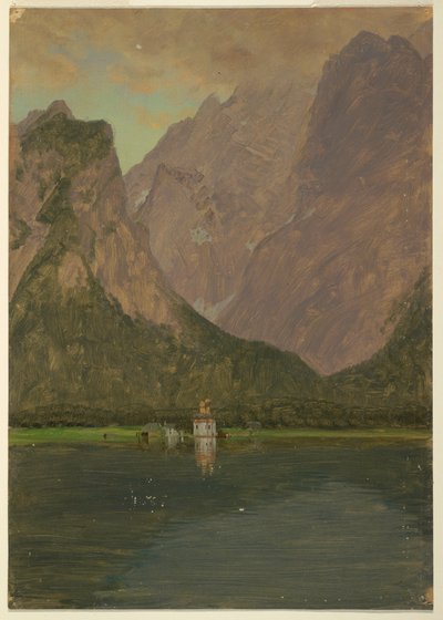 Tegning, Koenigsee, nær Berchtesgaden, Bayern, 1868 av Frederic Edwin Church