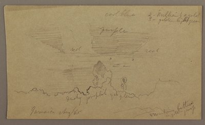 Tegning, landskap; Versjon: Himmel, august 1865 av Frederic Edwin Church