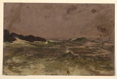 Tegning, Maine-kysten, 1845–50 av Frederic Edwin Church