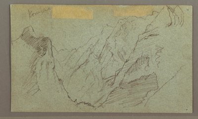 Tegning, Fjelldalen, muligens 1868 av Frederic Edwin Church