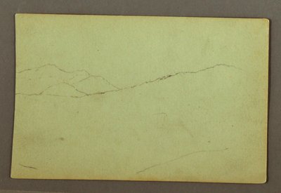 Tegning, fjelltopper, muligens 1856 av Frederic Edwin Church