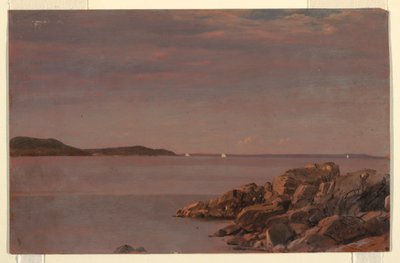 Tegning, Mt. Desert Island, Maine-kysten, 1850 av Frederic Edwin Church