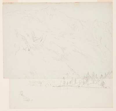 Tegning, Mt. Katahdin, Maine, 1870–78 av Frederic Edwin Church