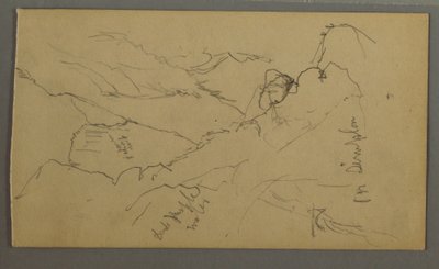 Tegning, Smal dal, 1868 av Frederic Edwin Church