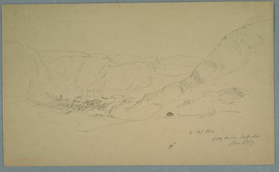 Tegning, Petty Harbour, 24. juni 1859 av Frederic Edwin Church