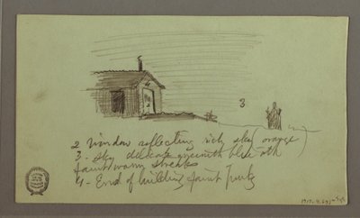 Tegning, himmelstudie, 1. februar 1869 av Frederic Edwin Church