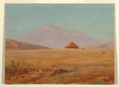 Ecuador ?, fjellplatå med hytte av Frederic Edwin Church