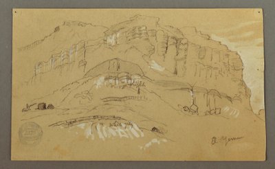 El Yemen-dalen, Arabia: Bergmur av Frederic Edwin Church