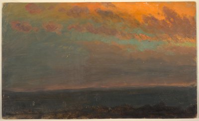 Hudson Valley ved solnedgang av Frederic Edwin Church