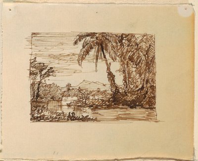 Imaginært landskap med av Frederic Edwin Church