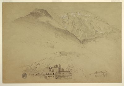 Mounts Goell og Brett nær Berchtesgarden, Bayern av Frederic Edwin Church