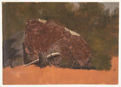 Muligens Mt. Desert, Island, rock av Frederic Edwin Church