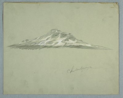 Snødekte toppen av Mount Chimborazo, Ecuador av Frederic Edwin Church