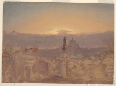 Peterskirken fra Pincio, Roma av Frederic Edwin Church