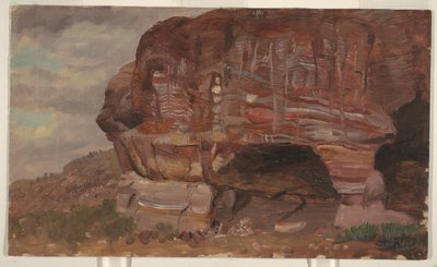 Studie av en zoomorf bergart, Petra av Frederic Edwin Church