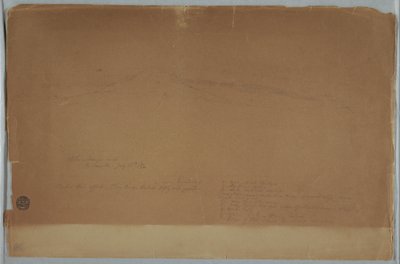 Chimborazoen vist fra Riobamba, Ecuador, 13. juli 1857 av Frederic Edwin Church