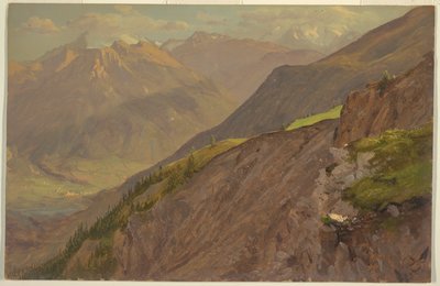 Målet og Watzmann, i Berchtesgaden av Frederic Edwin Church