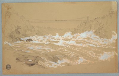 The Gorge, Niagara, ser mot hengebroen av Frederic Edwin Church