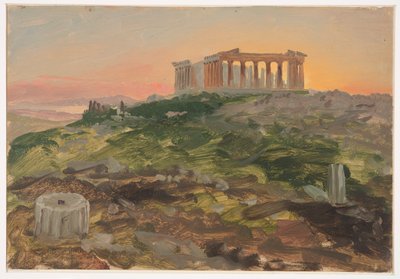 Parthenon fra sørøst av Frederic Edwin Church