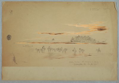 Vannbærere på Magdalena (bukten), Barranquilla, Republikken Nueva Grenada, nå Colombia av Frederic Edwin Church