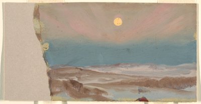 Vinterlandskap med fullmåne av Frederic Edwin Church