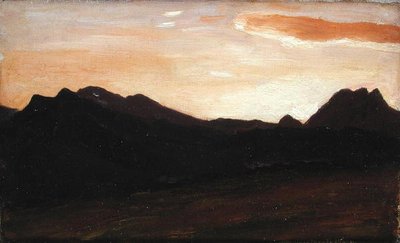 Landskap med åser (olje på lerret) av Frederic Leighton