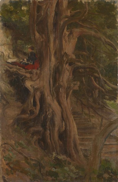 Trær ved Cliveden av Frederic Leighton 1st Baron Leighton