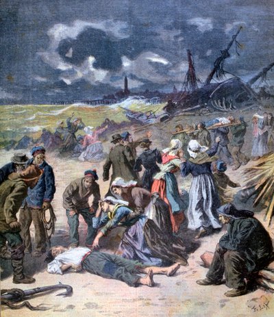 En storm ved Calais, Frankrike, 1893 av Frederic Lix