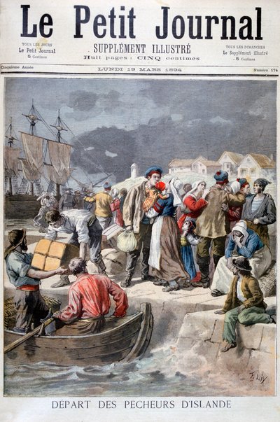 De islandske fiskernes avgang, 1894 av Frederic Lix