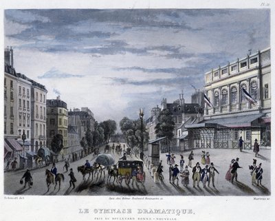 Det Dramatiske Gymnasium - i ""Paris i 1832" av Martens av Frederic Martens