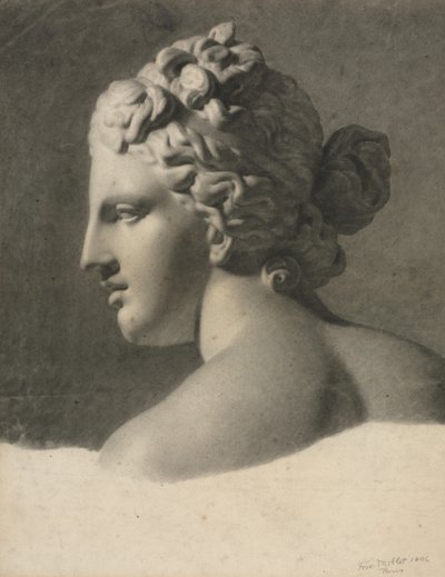 Studie av en gipsstøp (a la bosse) av Frederic Millet