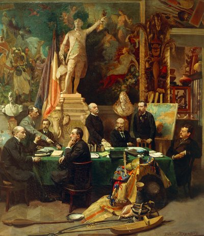Jules Ferry tok imot delegatene fra koloniene i november 1892, maleri av Frederic Regamey (1849-1925). Frankrike av Frederic Regamey