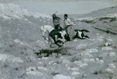 Seremoni for den raskeste hesten, ca. 1900. av Frederic Remington