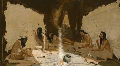 Historikere av stammen, 1890-99 av Frederic Remington