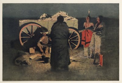 Night Camp, pub. 1905 av Frederic Remington