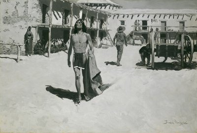 Ingenting annet enn muntert utseende fulgte flaggermusen av Frederic Remington