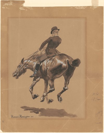 På Bridle Path, Central Park, New York av Frederic Remington