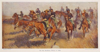 På den sørlige slette i 1860, pub.1909 av Frederic Remington